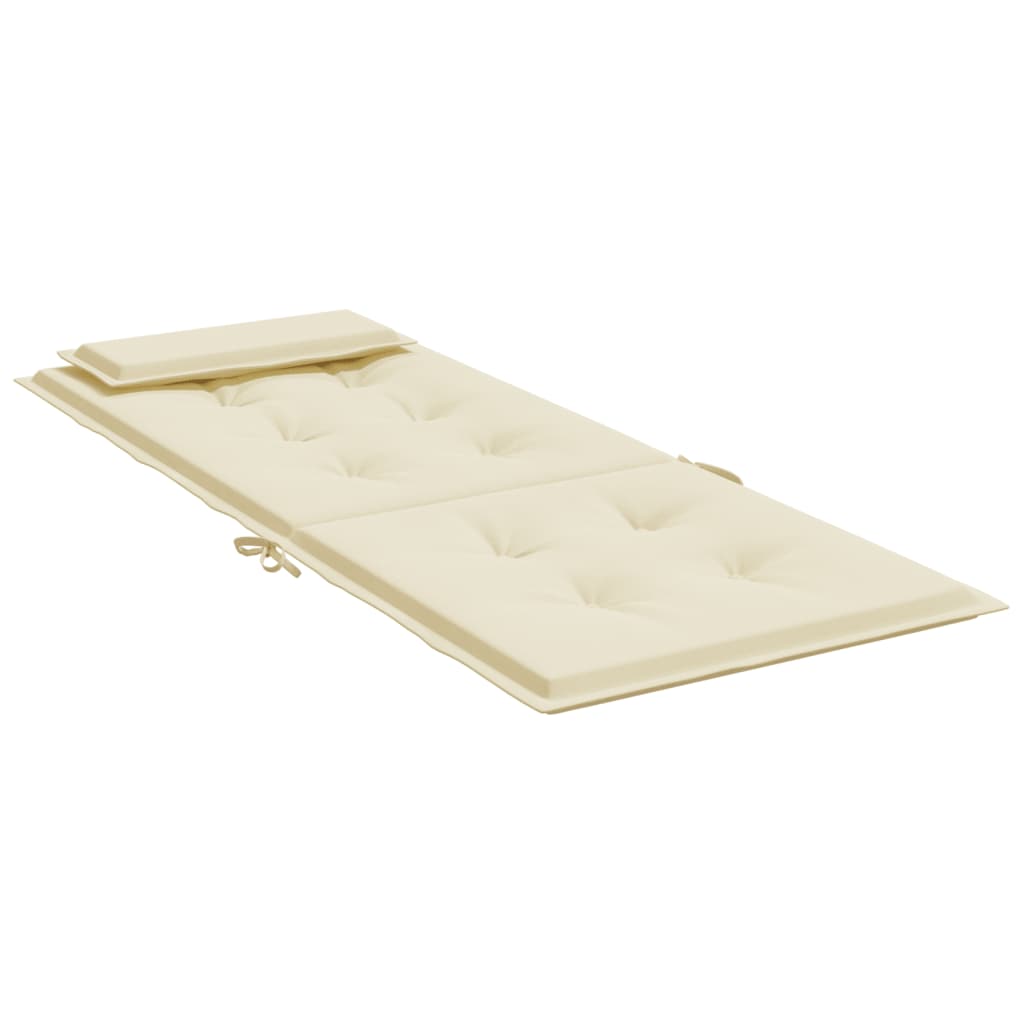 Almofadões p/ cadeira encosto alto 2pcs tecido oxford cor creme