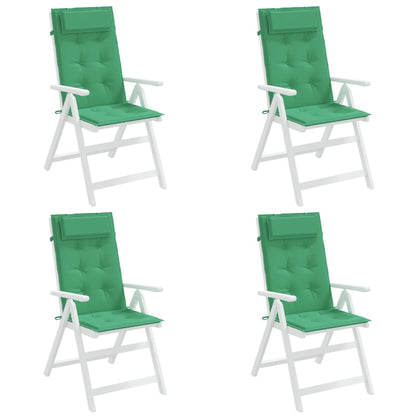 Almofadões p/ cadeira encosto alto 4 pcs tecido oxford verde