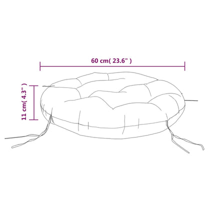 Almofadão redondo Ø 60 x11 cm tecido oxford antracite