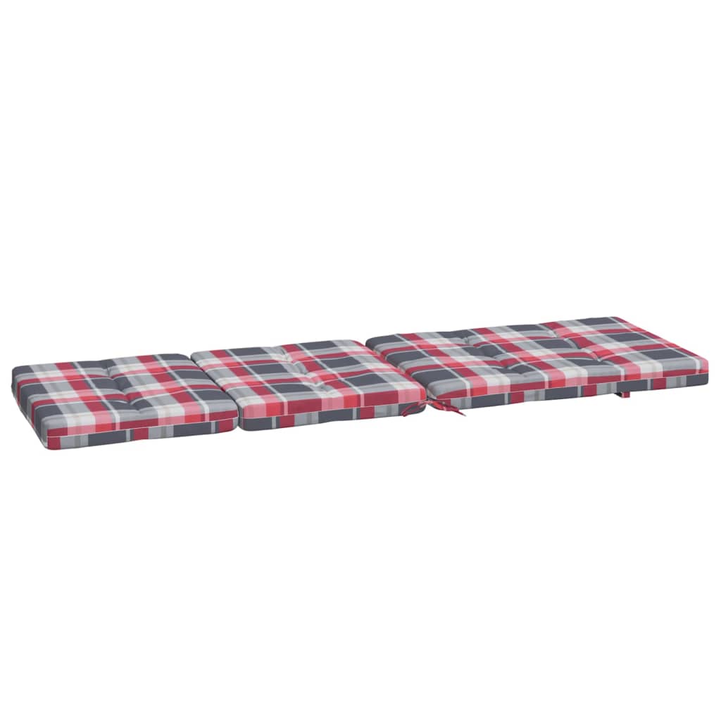 Almofadões cadeira terraço 2 pcs tecido oxford xadrez vermelho