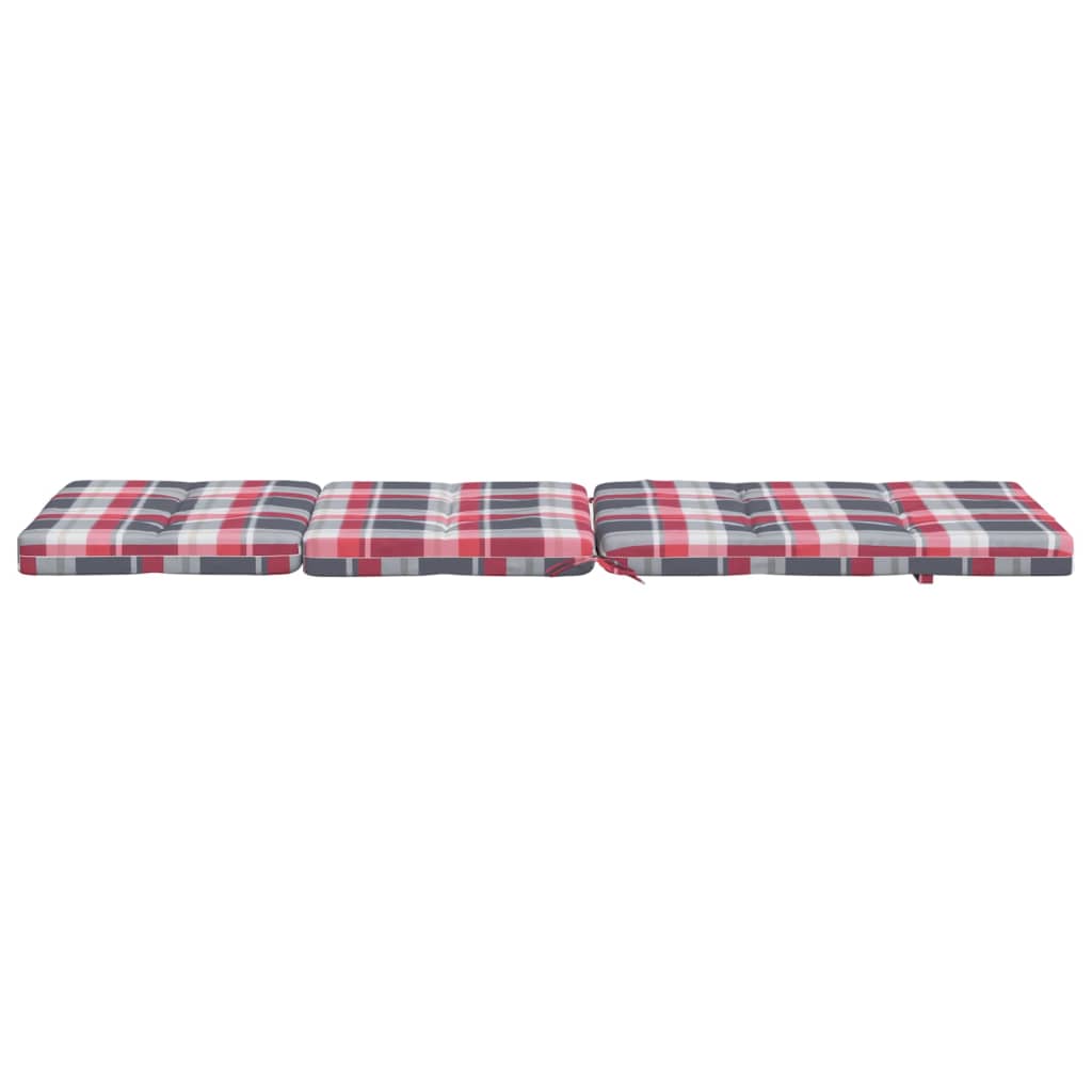 Almofadões cadeira terraço 2 pcs tecido oxford xadrez vermelho