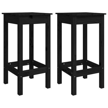 3 pcs conjunto de bar para jardim pinho maciço preto