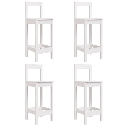 5 pcs conjunto de bar para jardim pinho maciço branco