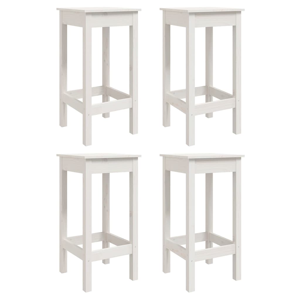 5 pcs conjunto de bar para jardim pinho maciço branco