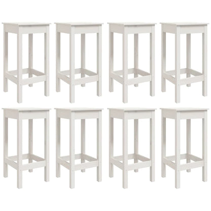 9 pcs conjunto de bar para jardim pinho maciço branco