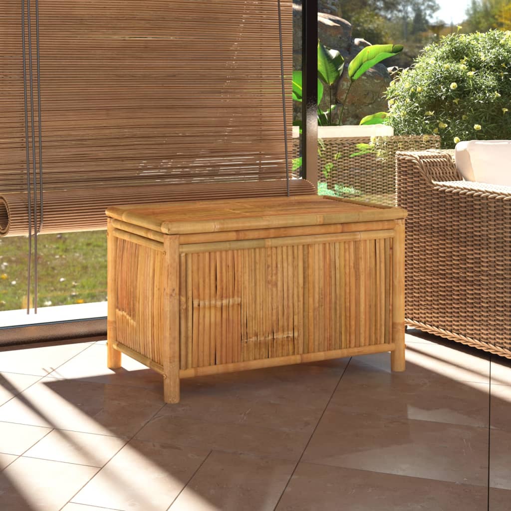 Caixa de arrumação para jardim 90x52x55 cm bambu