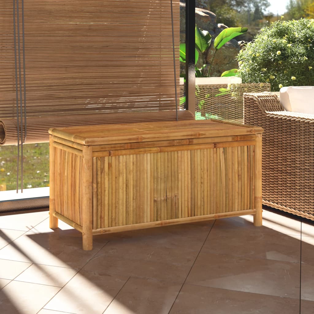 Caixa de arrumação para jardim 110x52x55 cm bambu