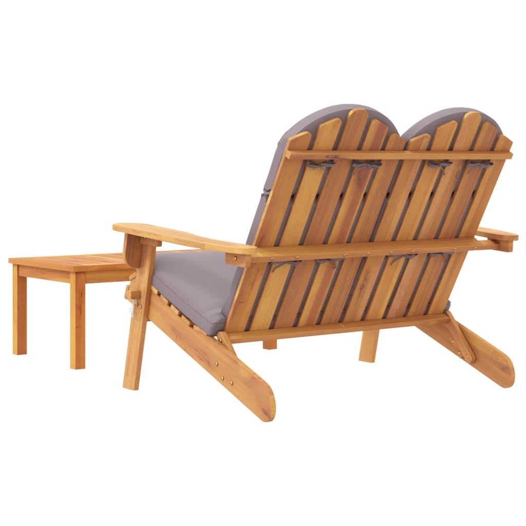 Conjunto lounge de jardim Adirondack 2pcs acácia maciça