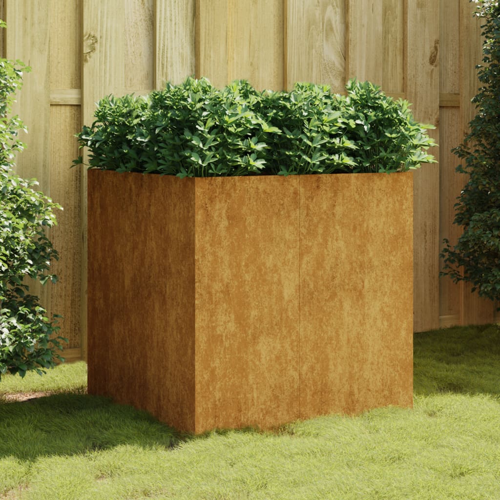 Vaso/floreira 80x80x80 cm aço corten