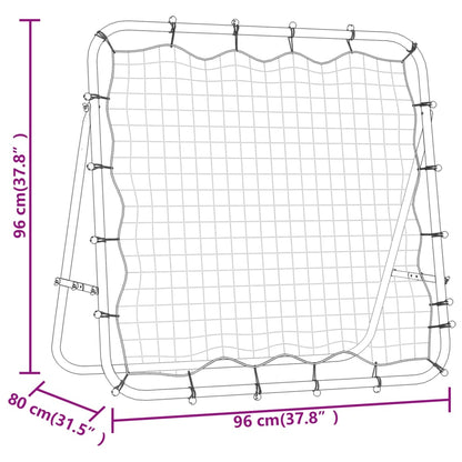 Rede de ressalto para futebol ajustável 96x80x96 cm aço e PE