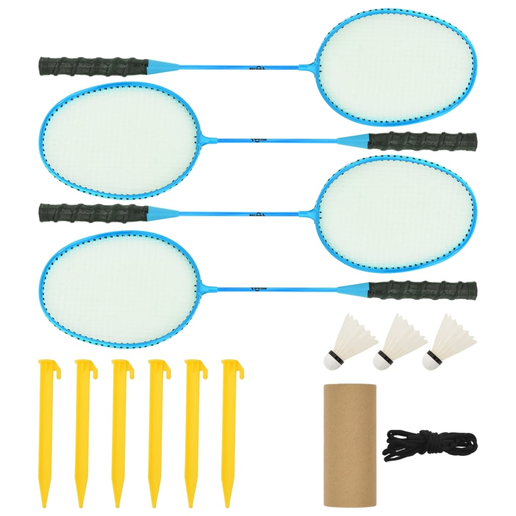 Rede de badminton 600x155 cm tecido PE amarelo e preto