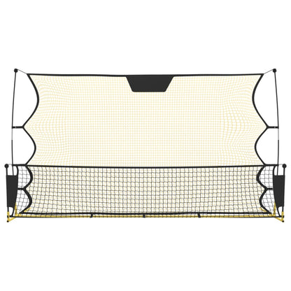 Rede de ressalto futebol 183x85x120 cm poliéster preto/amarelo