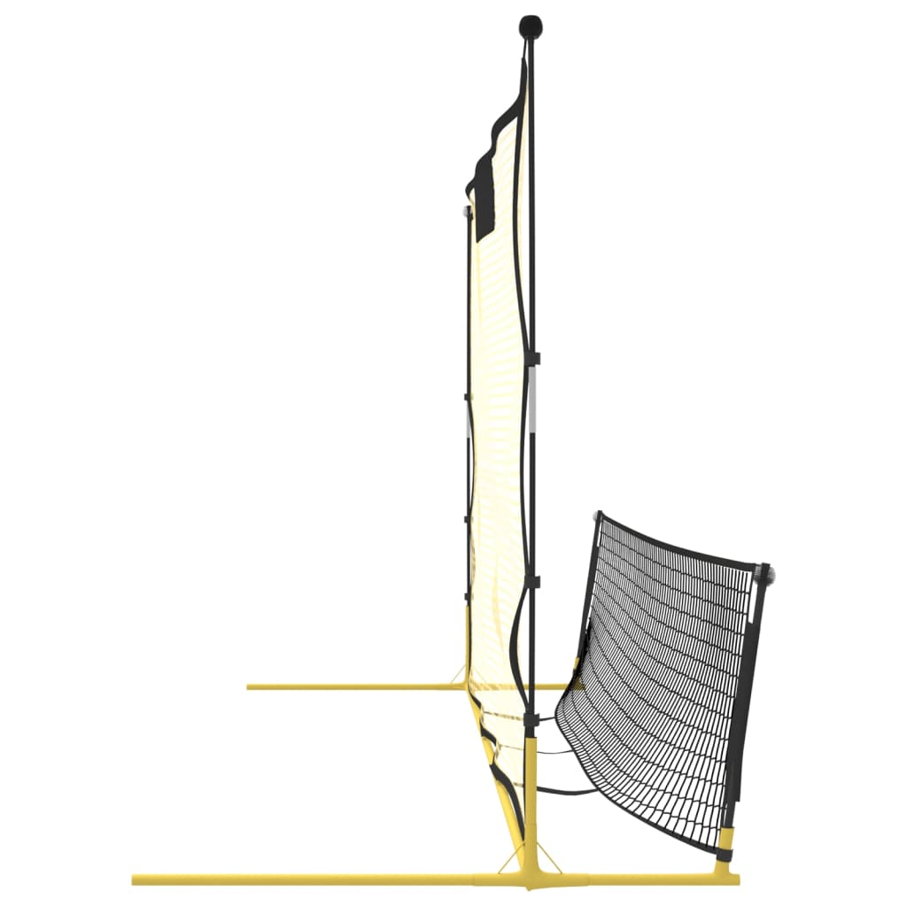 Rede de ressalto futebol 183x85x120 cm poliéster preto/amarelo