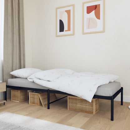 Estrutura de cama metal 90x190 cm preto