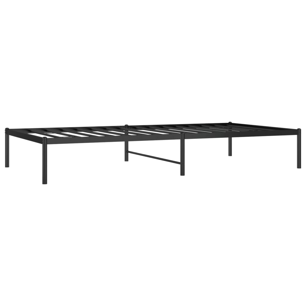 Estrutura de cama 100x200 cm metal preto