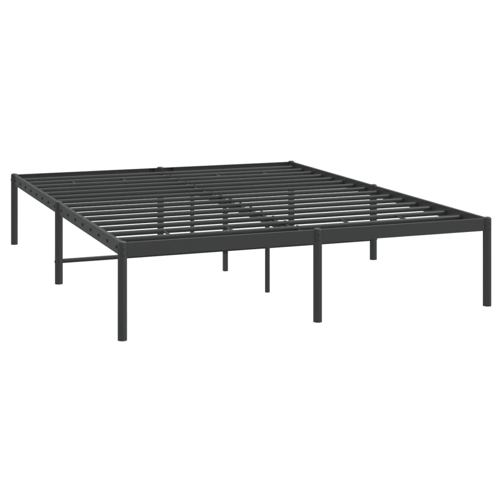 Estrutura de cama 140x190 cm metal preto