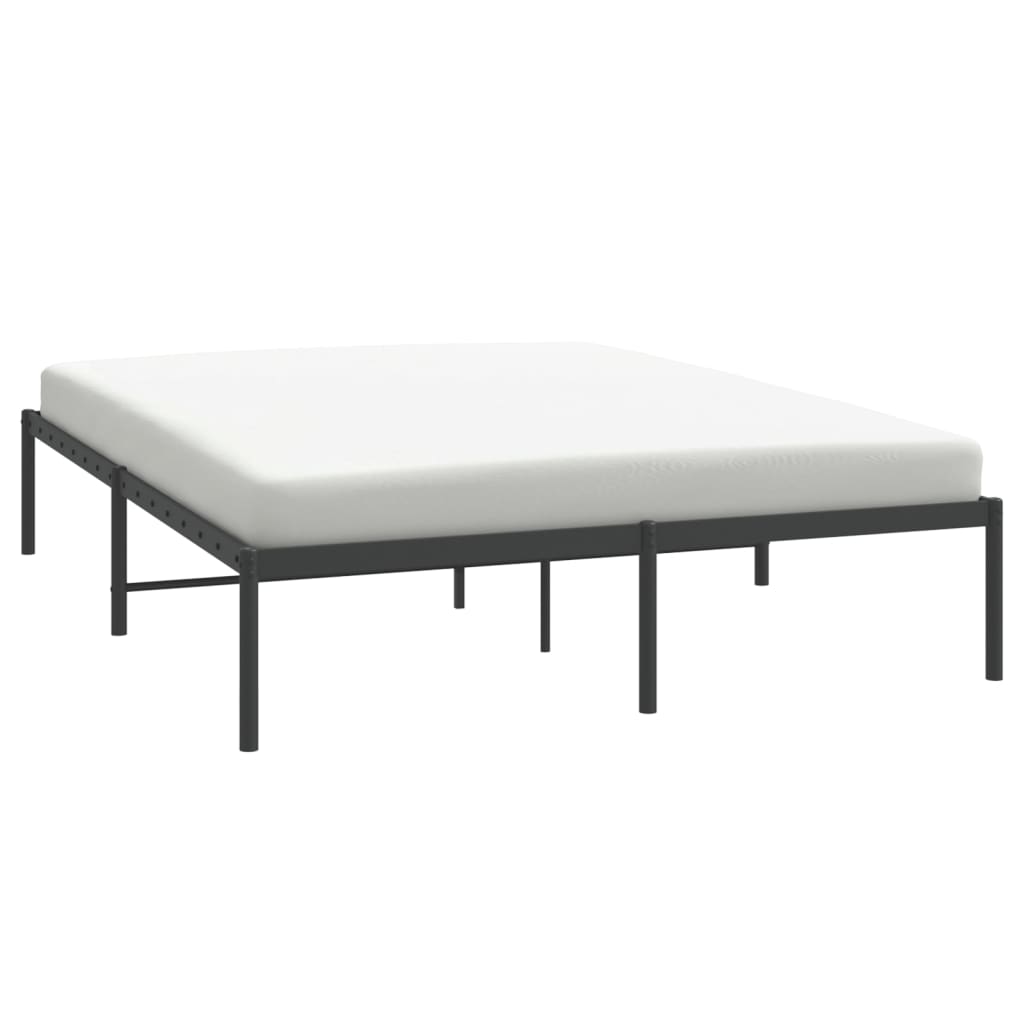 Estrutura de cama 140x200 cm metal preto