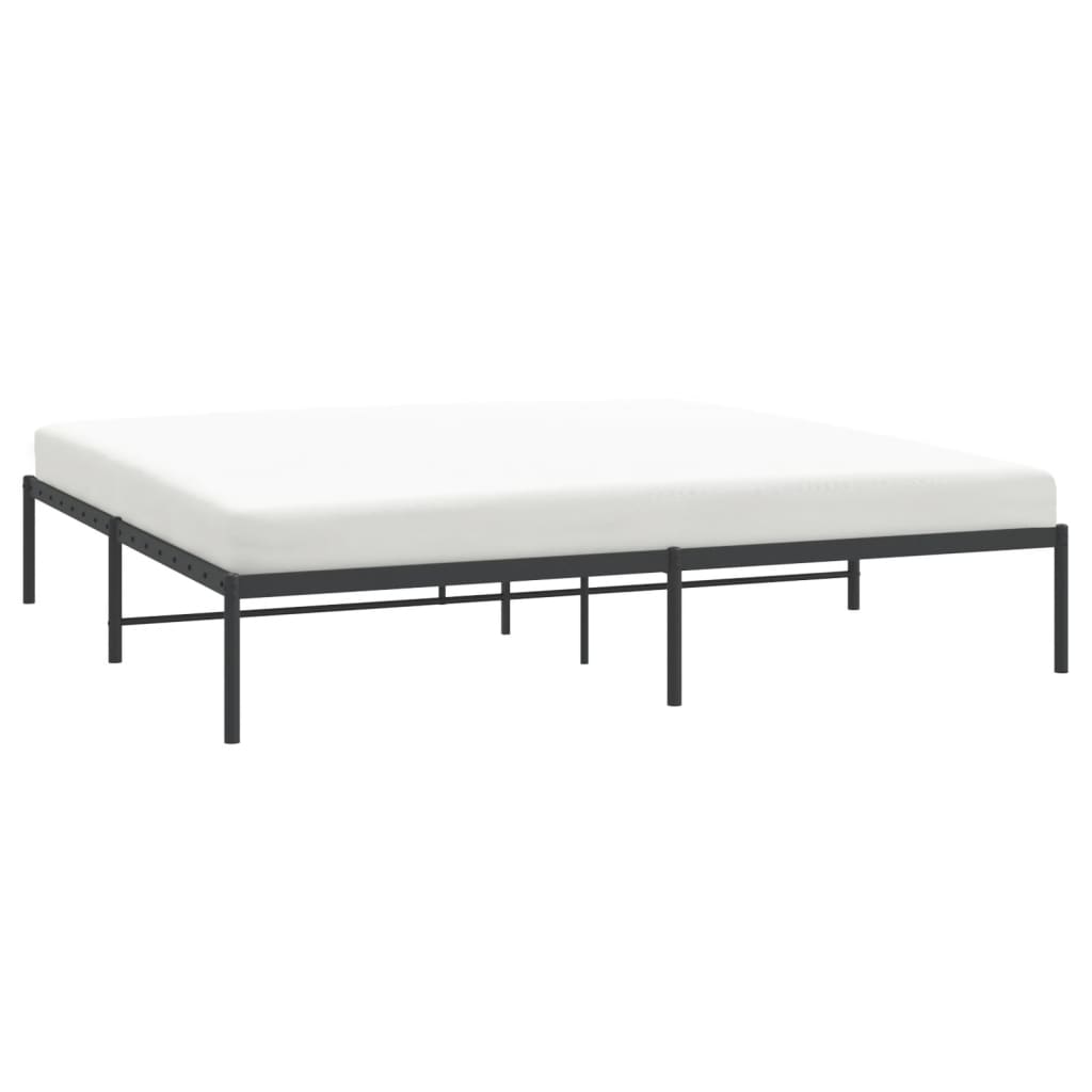 Estrutura de cama 193x203 cm metal preto