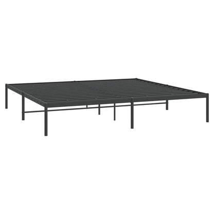 Estrutura de cama 200x200 cm metal preto