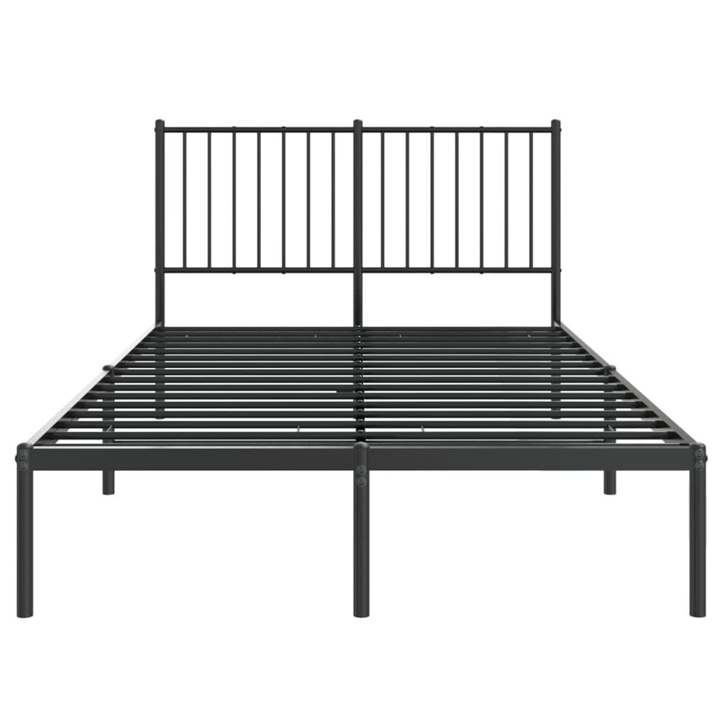 Estrutura de cama com cabeceira 120x200 cm metal preto