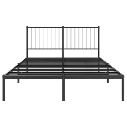 Estrutura de cama com cabeceira 140x190 cm metal preto