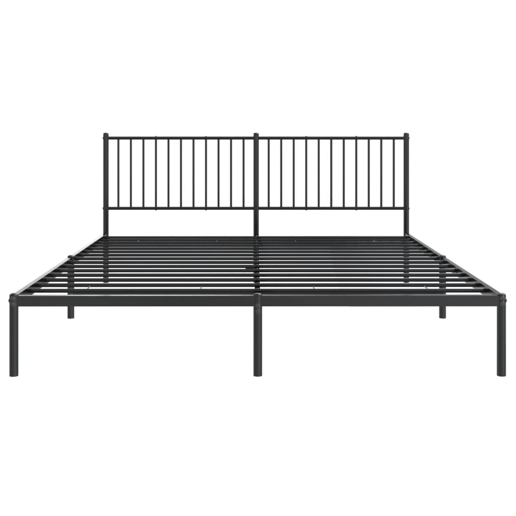 Estrutura de cama em metal com cabeceira 180x200 cm preto