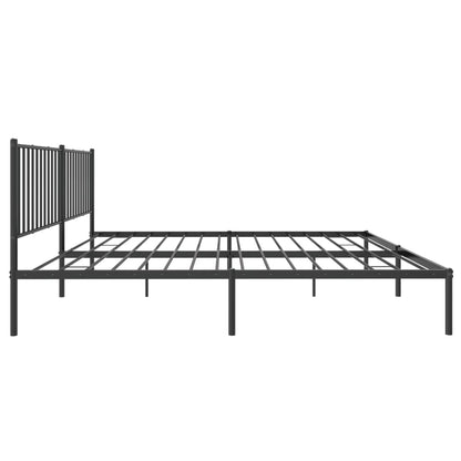 Estrutura de cama com cabeceira 183x213 cm metal preto