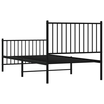 Estrutura de Cama Goni em Metal Preto - 90x190 cm - Design Retro