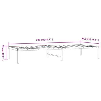 Estrutura de cama 80x200 cm metal branco