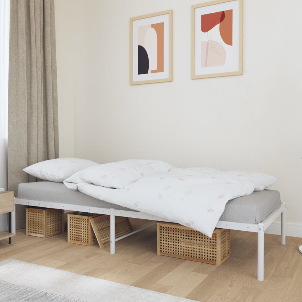 Estrutura de cama metal 90x190 cm branco