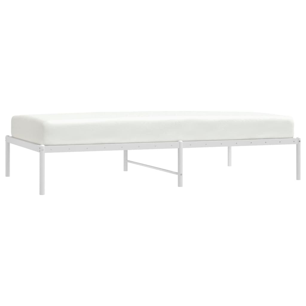 Estrutura de cama 100x190 cm metal branco