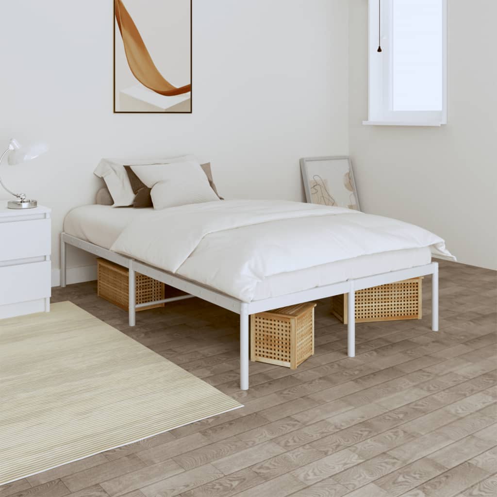 Estrutura de cama de metal 120x190 cm branco