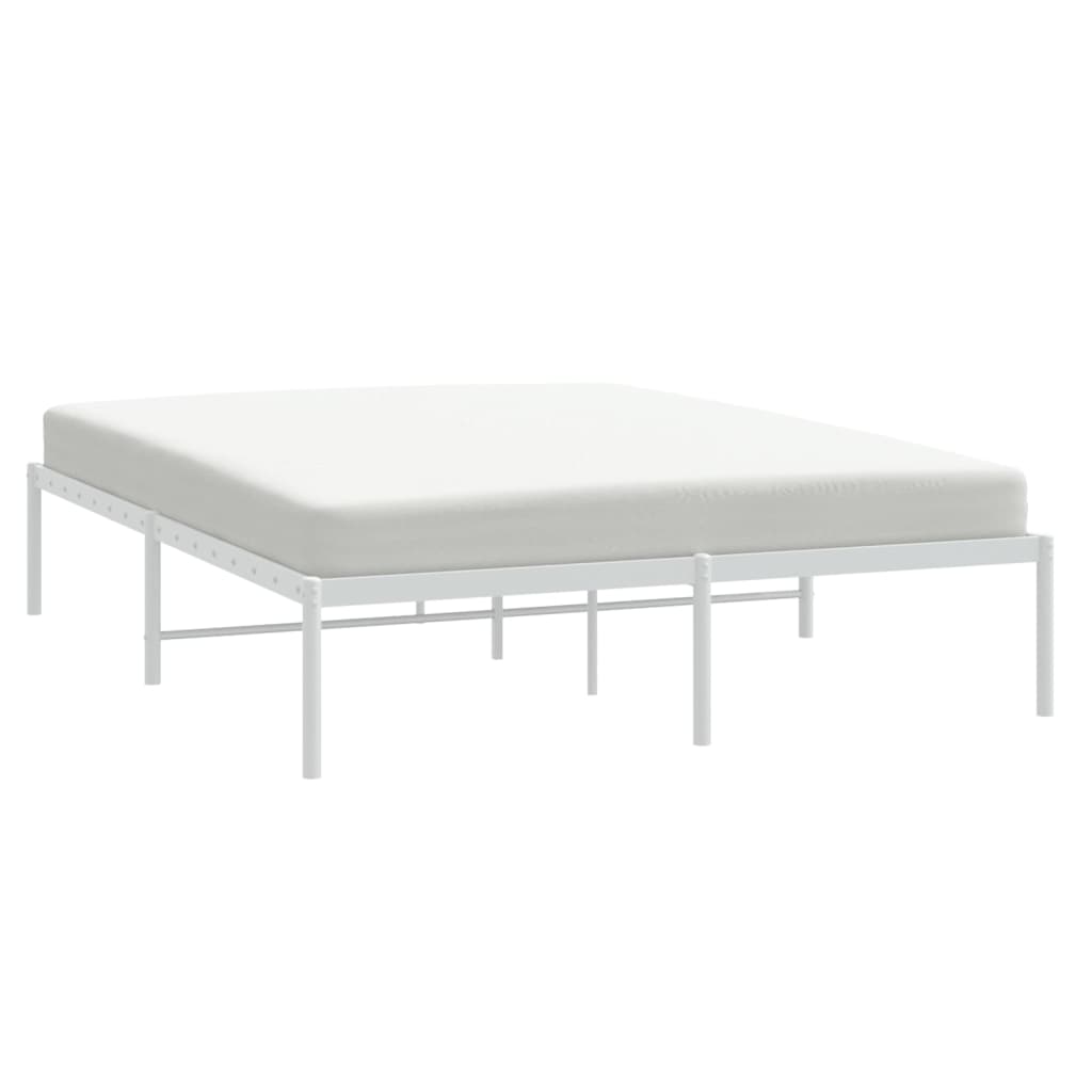 Estrutura de cama 140x190 cm metal branco