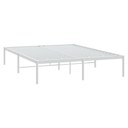 Estrutura de cama 140x190 cm metal branco