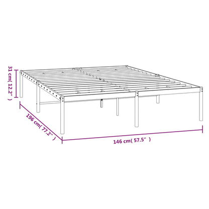 Estrutura de cama 140x190 cm metal branco