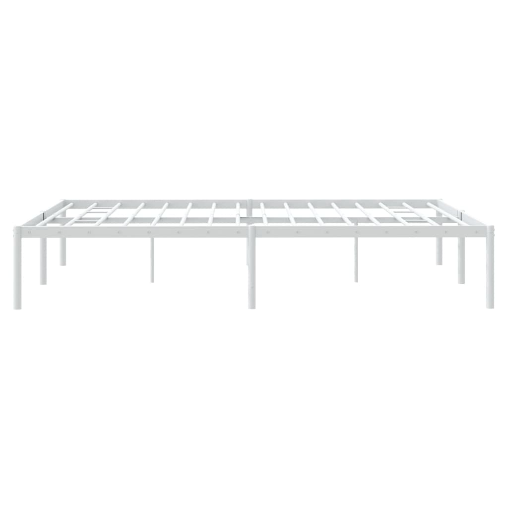 Estrutura de cama 150x200 cm metal branco