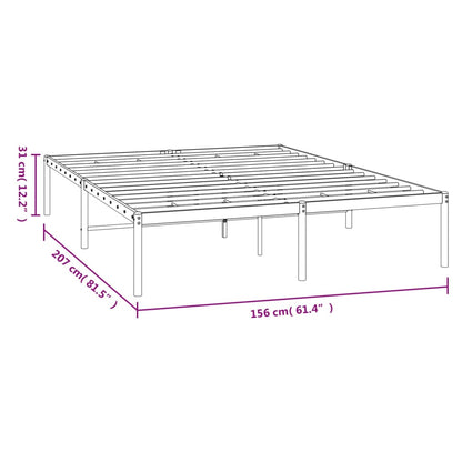 Estrutura de cama 150x200 cm metal branco