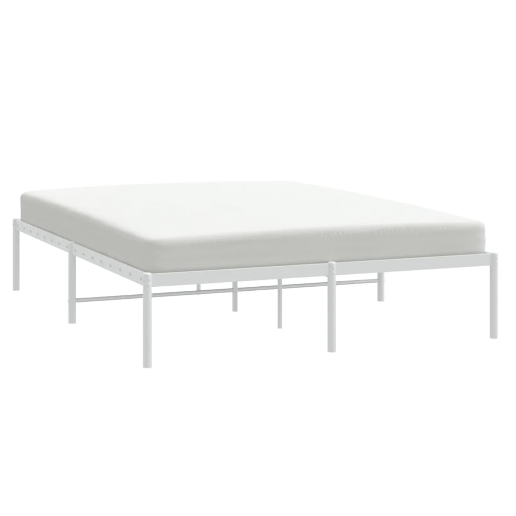 Estrutura de cama 160x200 cm metal branco