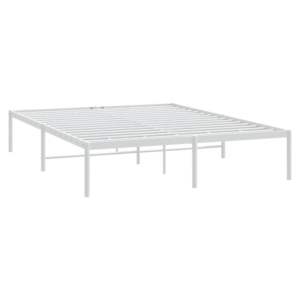 Estrutura de cama 160x200 cm metal branco