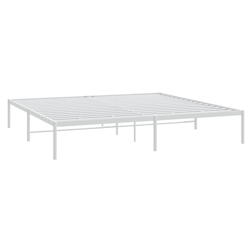 Estrutura de cama 180x200 cm metal branco