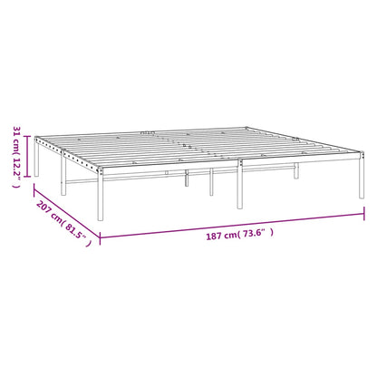 Estrutura de cama 180x200 cm metal branco