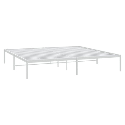 Estrutura de cama 193x203 cm metal branco