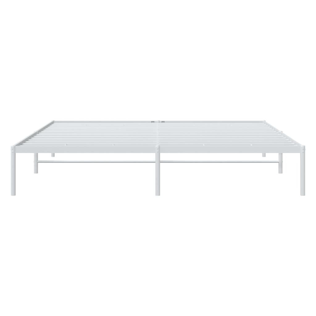 Estrutura de cama 193x203 cm metal branco