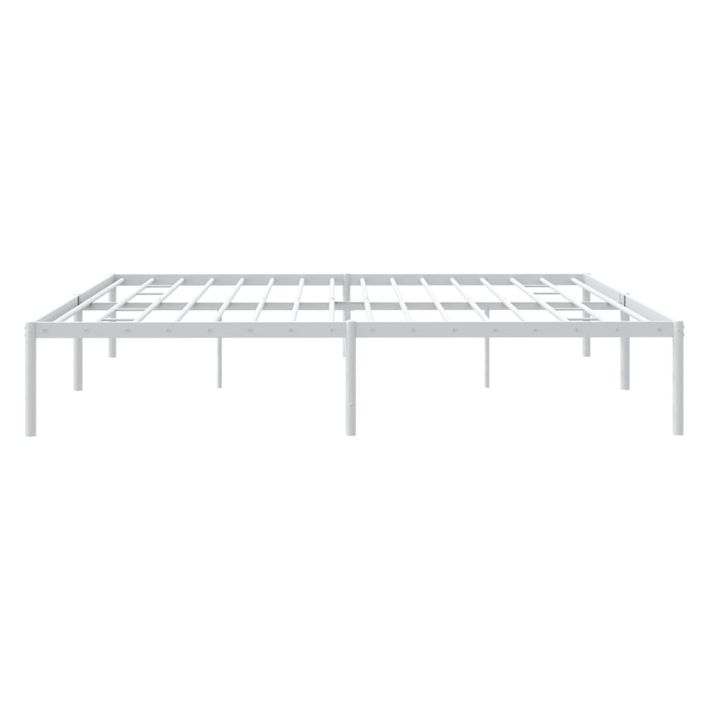 Estrutura de cama 193x203 cm metal branco