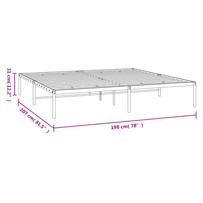 Estrutura de cama 193x203 cm metal branco