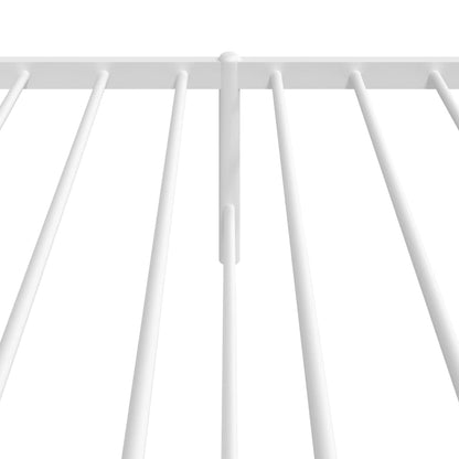 Estrutura de cama com cabeceira 90x190 cm metal branco