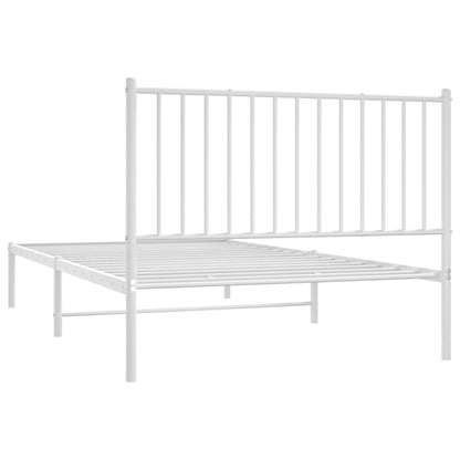 Estrutura de cama em metal com cabeceira 107x203 cm branco