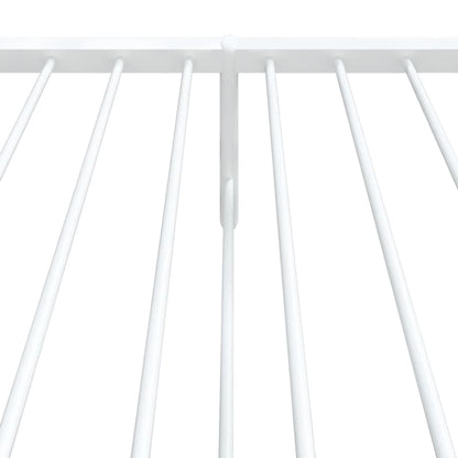 Estrutura de cama com cabeceira e pés 75x190 cm metal branco