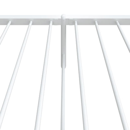 Estrutura de cama com cabeceira e pés 107x203 cm metal branco