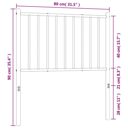 Cabeceira de cama 75 cm metal branco